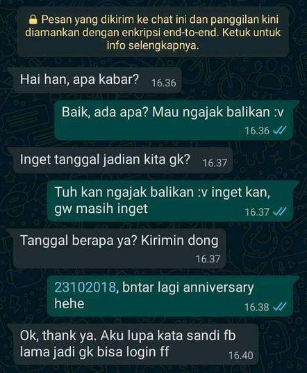 chat sapa mantan bikin senyum kecut © berbagai sumber