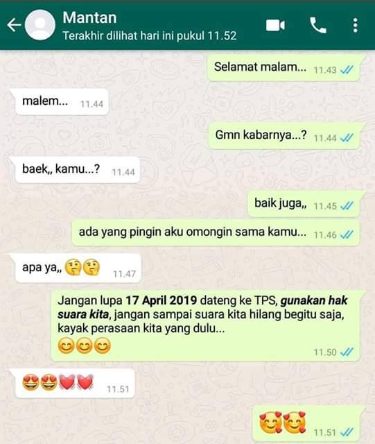 chat sapa mantan bikin senyum kecut © berbagai sumber