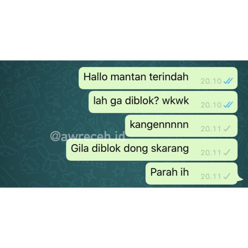 chat sapa mantan bikin senyum kecut © berbagai sumber