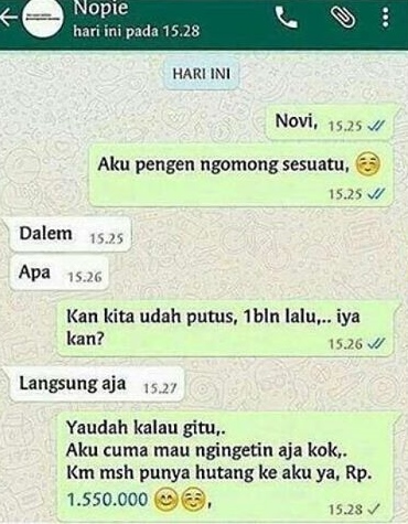 chat sapa mantan bikin senyum kecut © berbagai sumber