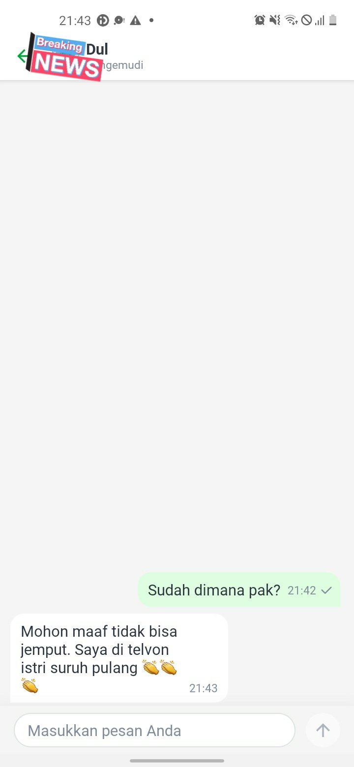 Chat lucu driver ojol batal jemput penumpang © berbagai sumber