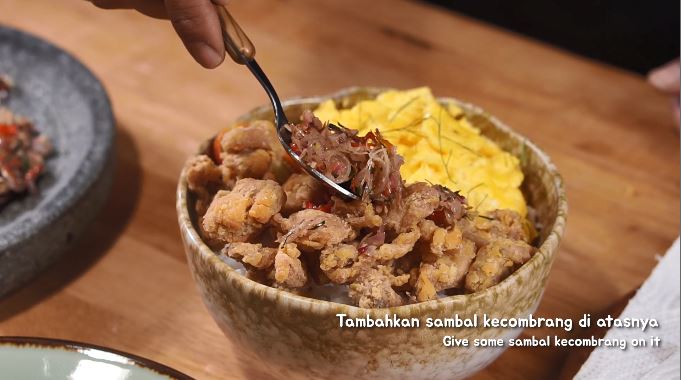 Ayam Popcorn Sambal Kecombrang