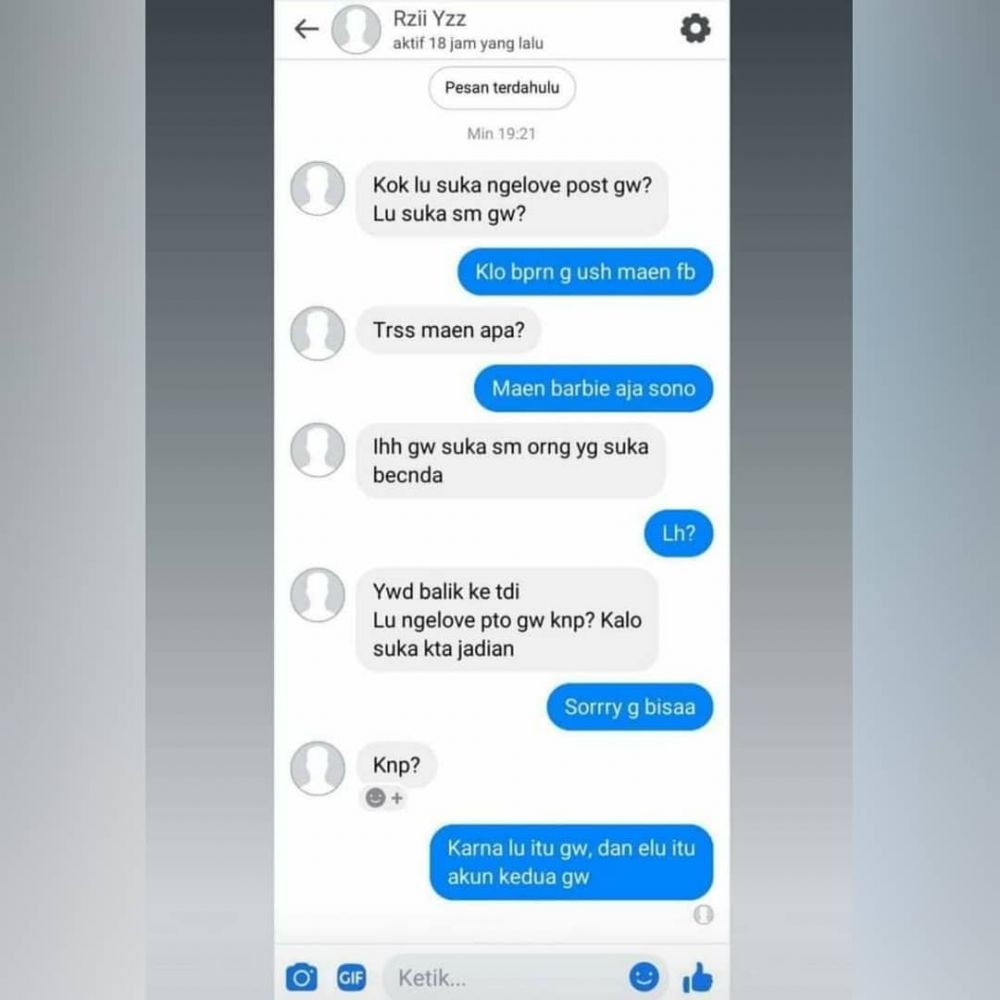 chat ngarep PDKT Berbagai sumber