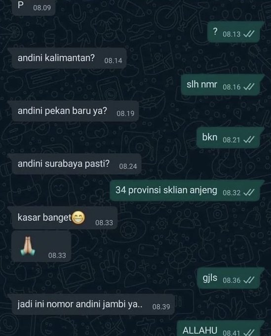 chat ngarep PDKT Berbagai sumber