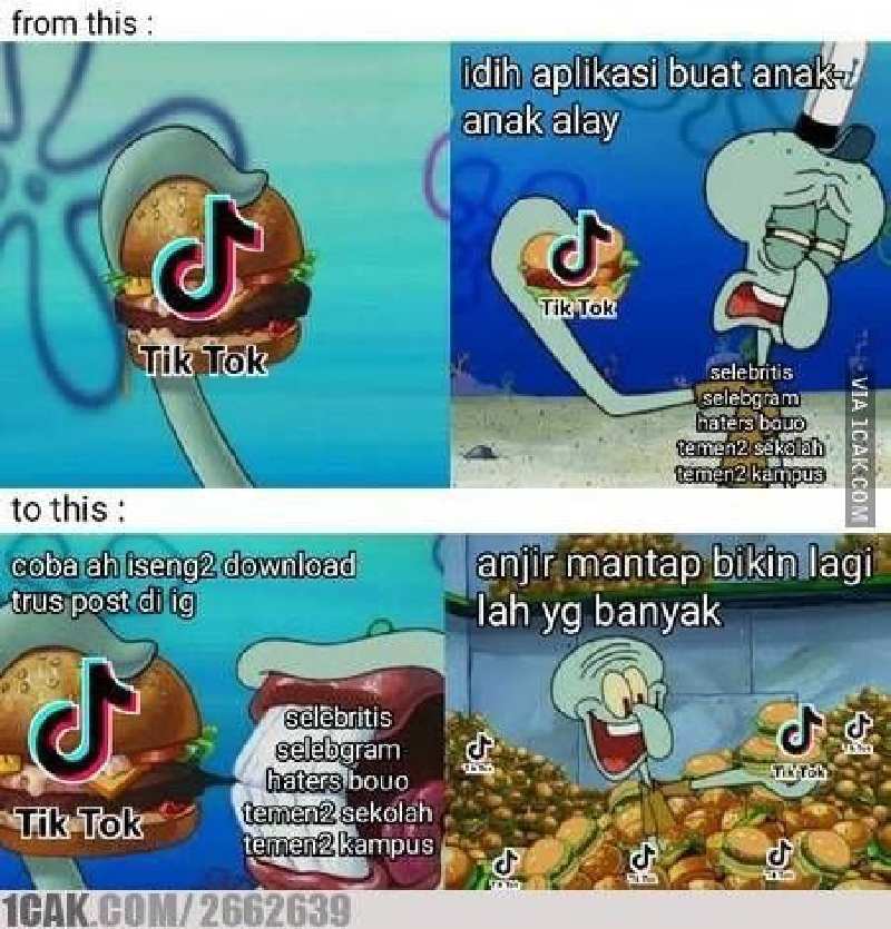 Meme lucu tentang kecanduan TikTok Berbagai sumber