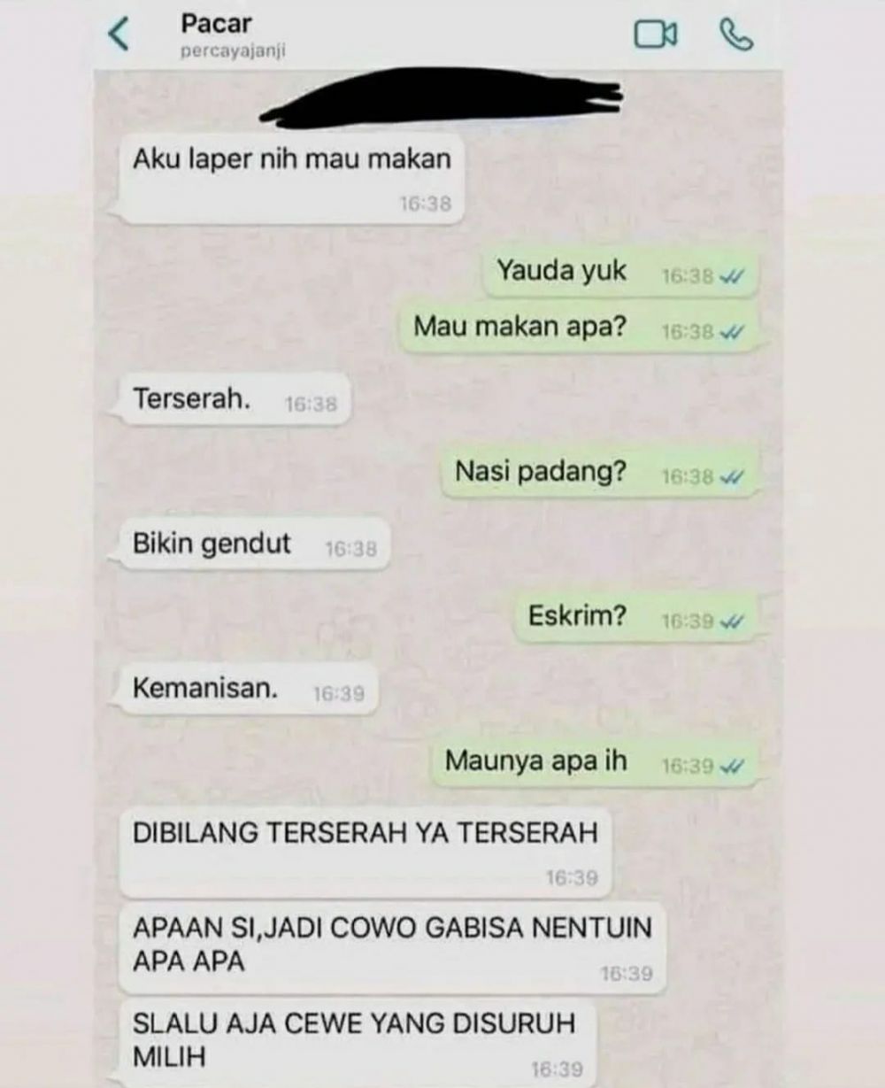 11 Chat ini bukti cowok tempatnya salah Berbagai sumber