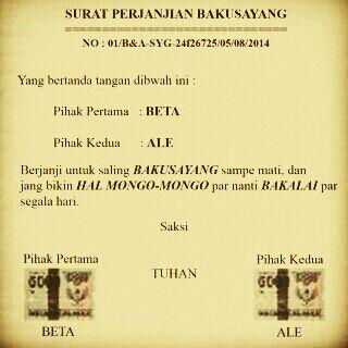 surat bermaterai nyeleneh © berbagai sumber surat bermaterai nyeleneh © berbagai sumber