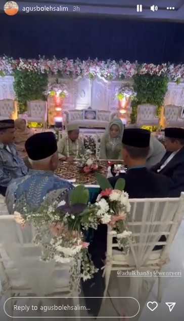 momen pernikahan komedian Adul dan Wenty © Instagram