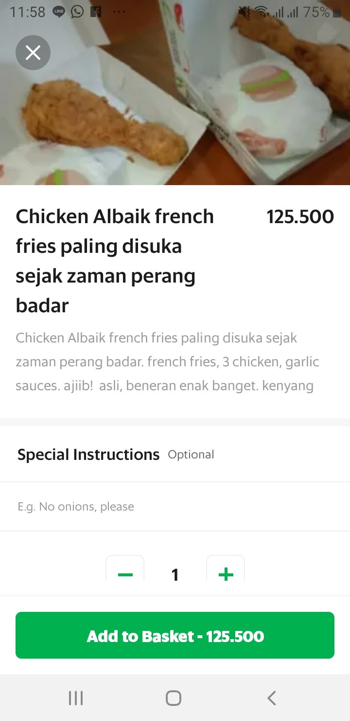 nama makanan di ojek online © Twitter