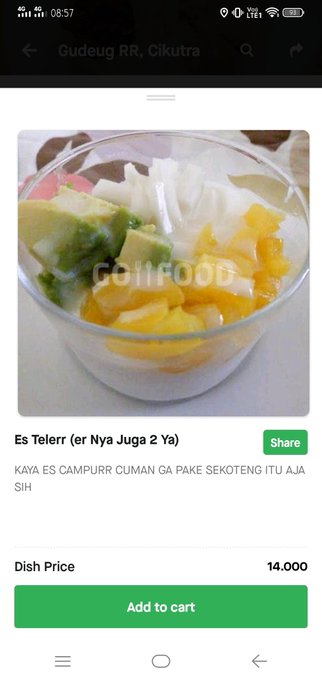 nama makanan di ojek online © Twitter