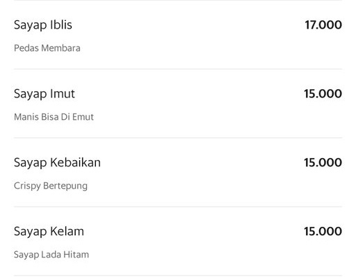 nama makanan di ojek online © Twitter nama makanan di ojek online © Twitter