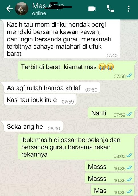 chat kakak dan adik bikin ngakak © Twitter