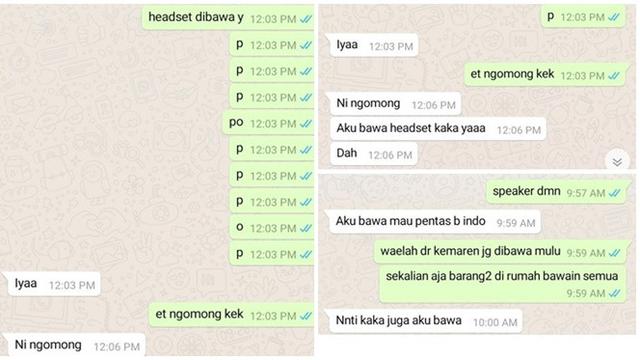 chat kakak dan adik bikin ngakak © Twitter