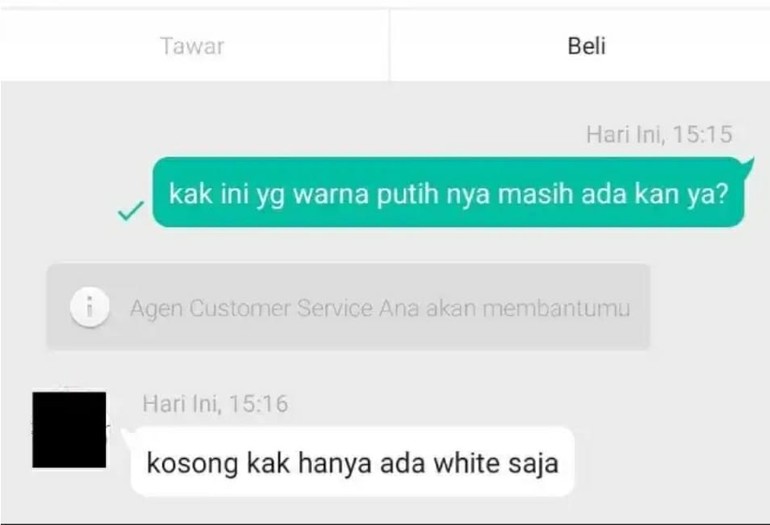 Chat lucu penjual dan pembeli pakai bahasa inggris © berbagai sumber Chat lucu penjual dan pembeli pakai bahasa inggris © berbagai sumber