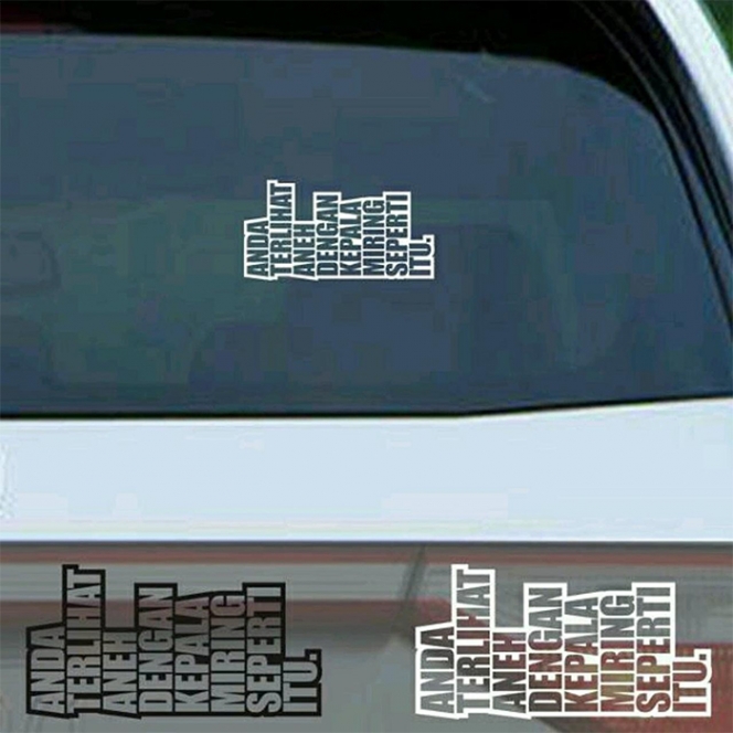 15 Potret stiker nyeleneh di mobil pribadi ini bikin ngakak di jalan