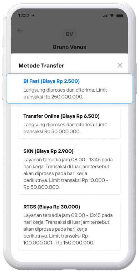 transfer BI Fast di Livin' by Mandiri © 2022 brilio.net