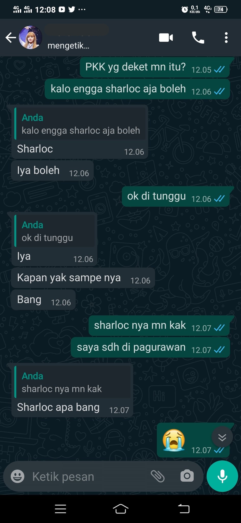 Chat lucu kurir tanya alamat rumah © berbagai sumber