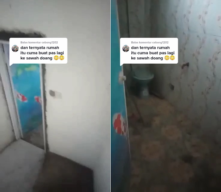 rumah tipis bentuk segitiga © TikTok