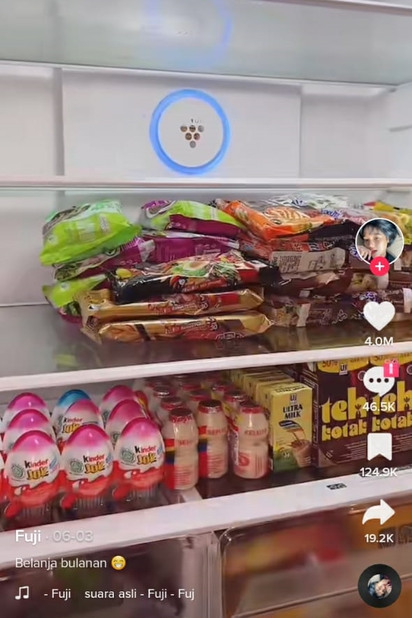 10 Cara Fuji menyimpan stok makanan di kulkas, rapi bak mini market