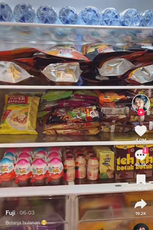 10 Cara Fuji menyimpan stok makanan di kulkas, rapi bak mini market