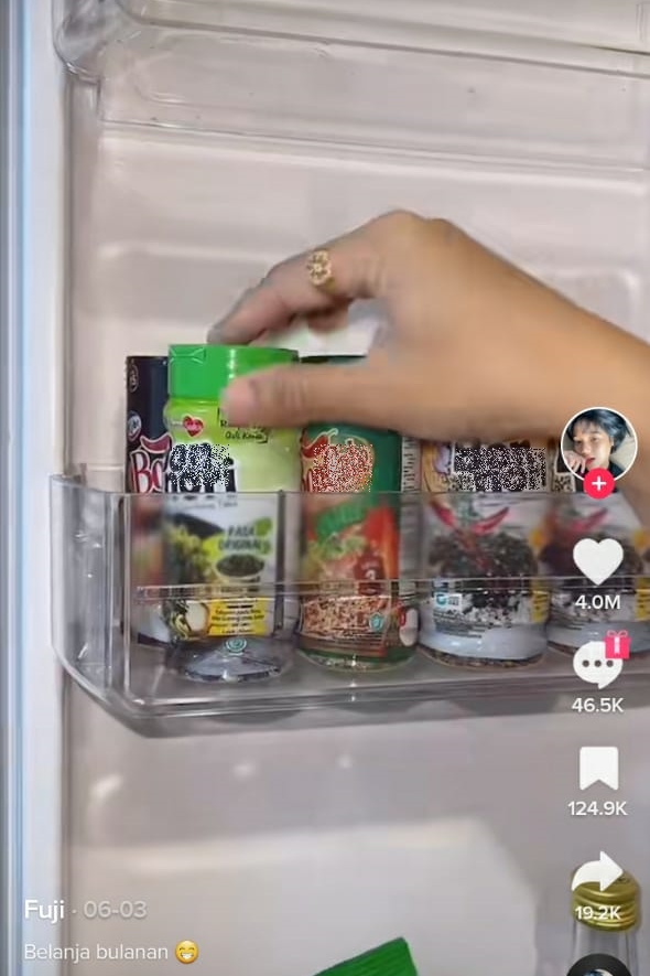 10 Cara Fuji menyimpan stok makanan di kulkas, rapi bak mini market