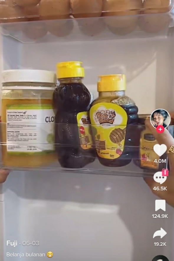 10 Cara Fuji menyimpan stok makanan di kulkas, rapi bak mini market