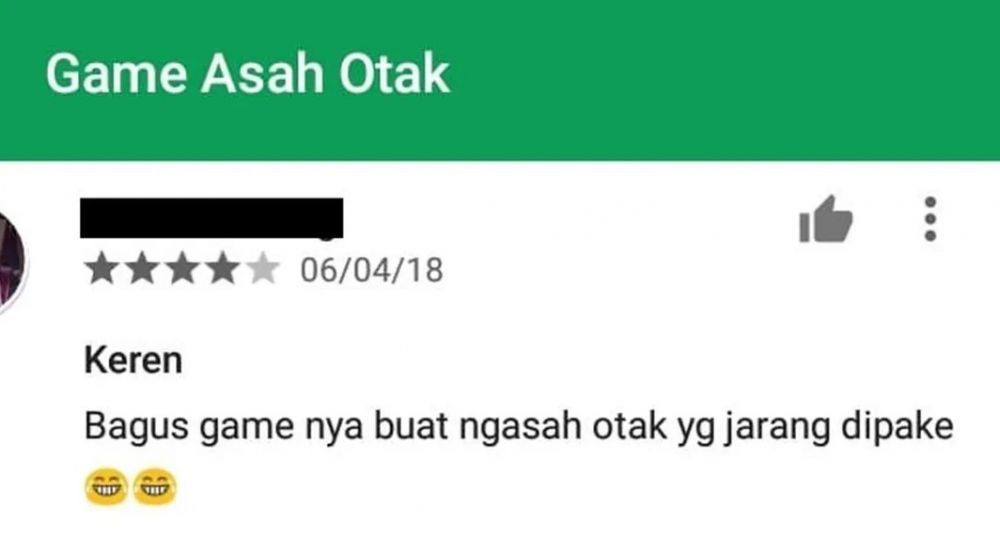Curhatan lucu berkedok review di Playstore © berbagai sumber