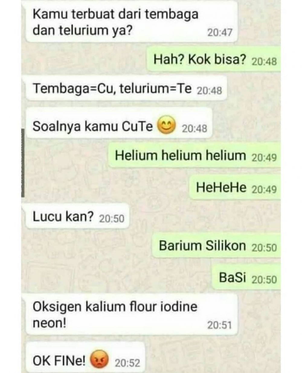 chat lucu gebetan pakai rumus © berbagai sumber