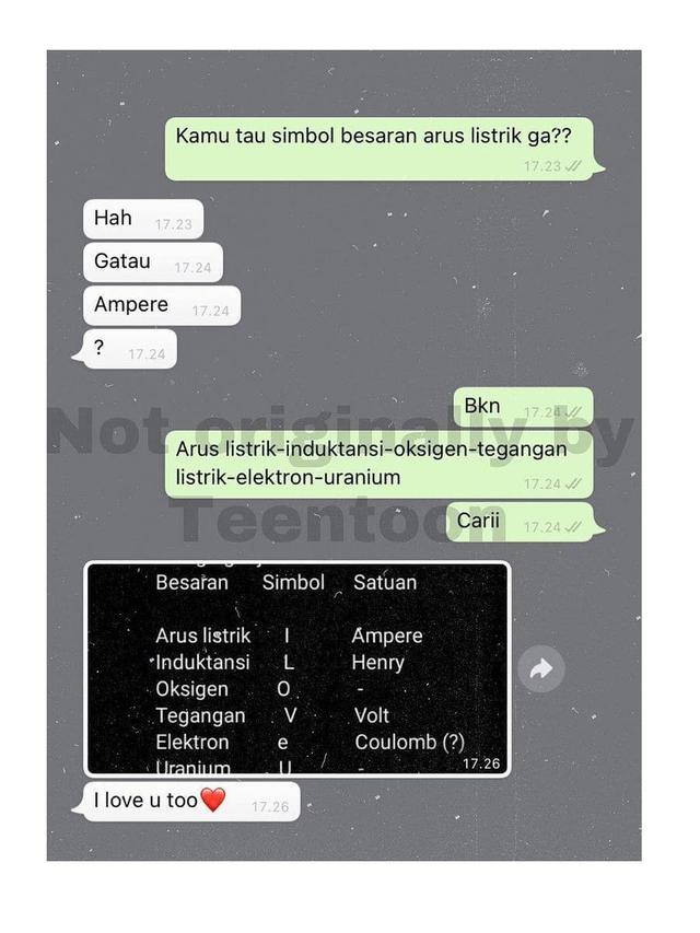chat lucu gebetan pakai rumus © berbagai sumber