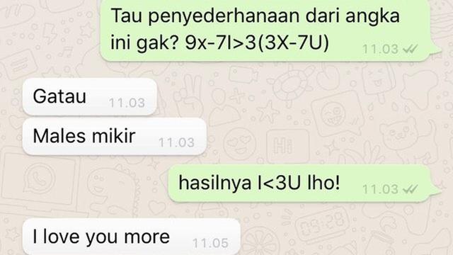 chat lucu gebetan pakai rumus © berbagai sumber