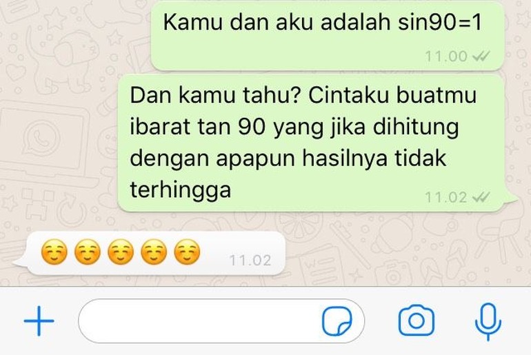 chat lucu gebetan pakai rumus © berbagai sumber