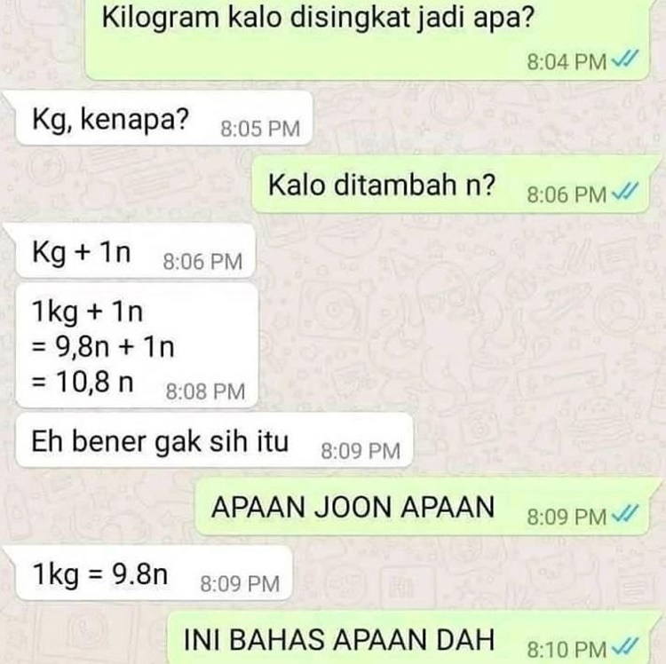chat lucu gebetan pakai rumus © berbagai sumber