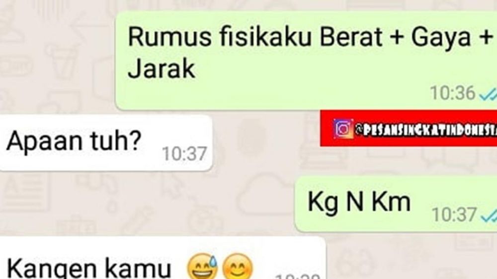 chat lucu gebetan pakai rumus © berbagai sumber