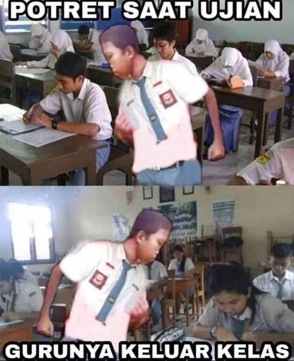 Meme gambarkan suka-duka saat ujian sekolah Berbagai sumber