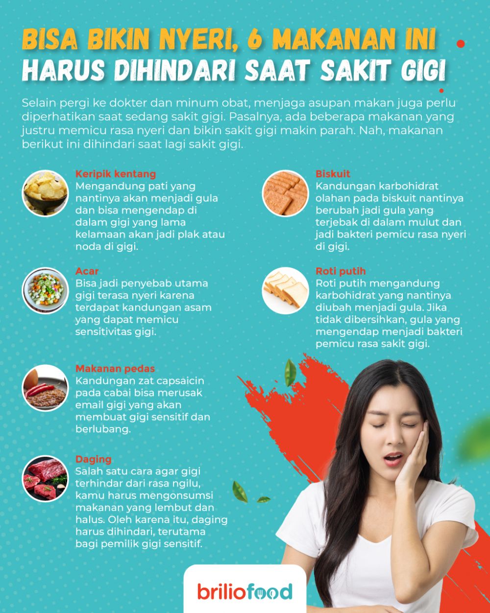 Picu nyeri, 10 makanan ini harus dihindari ketika sakit gigi