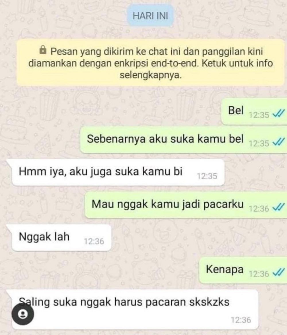 chat lucu cewek nolak halus © berbagai sumber