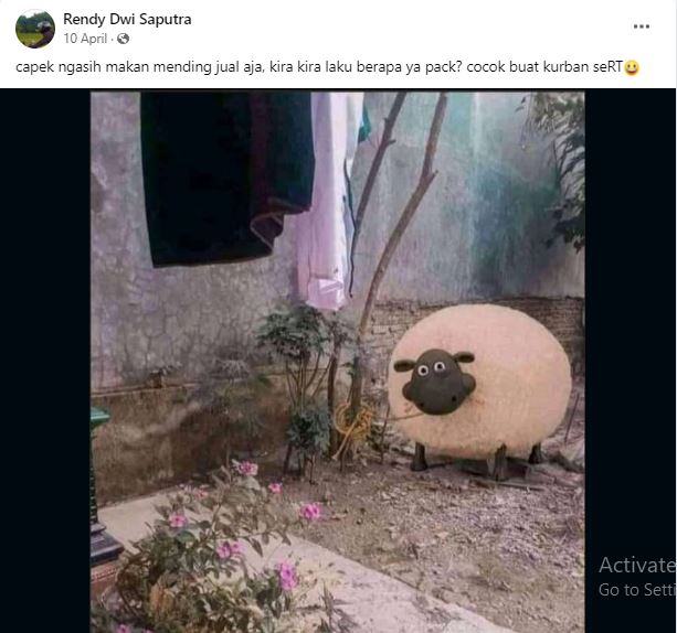 status facebook menjelang kurban © berbagai sumber