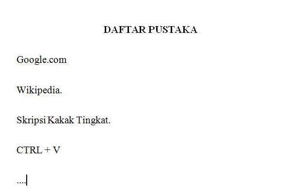 tulisan kocak di skripsi  © berbagai sumber