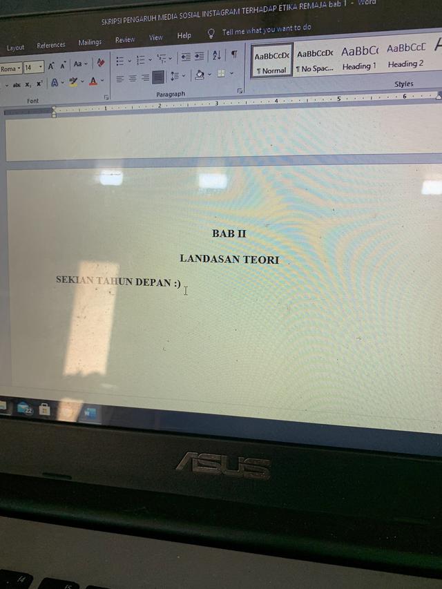 tulisan kocak di skripsi  © berbagai sumber