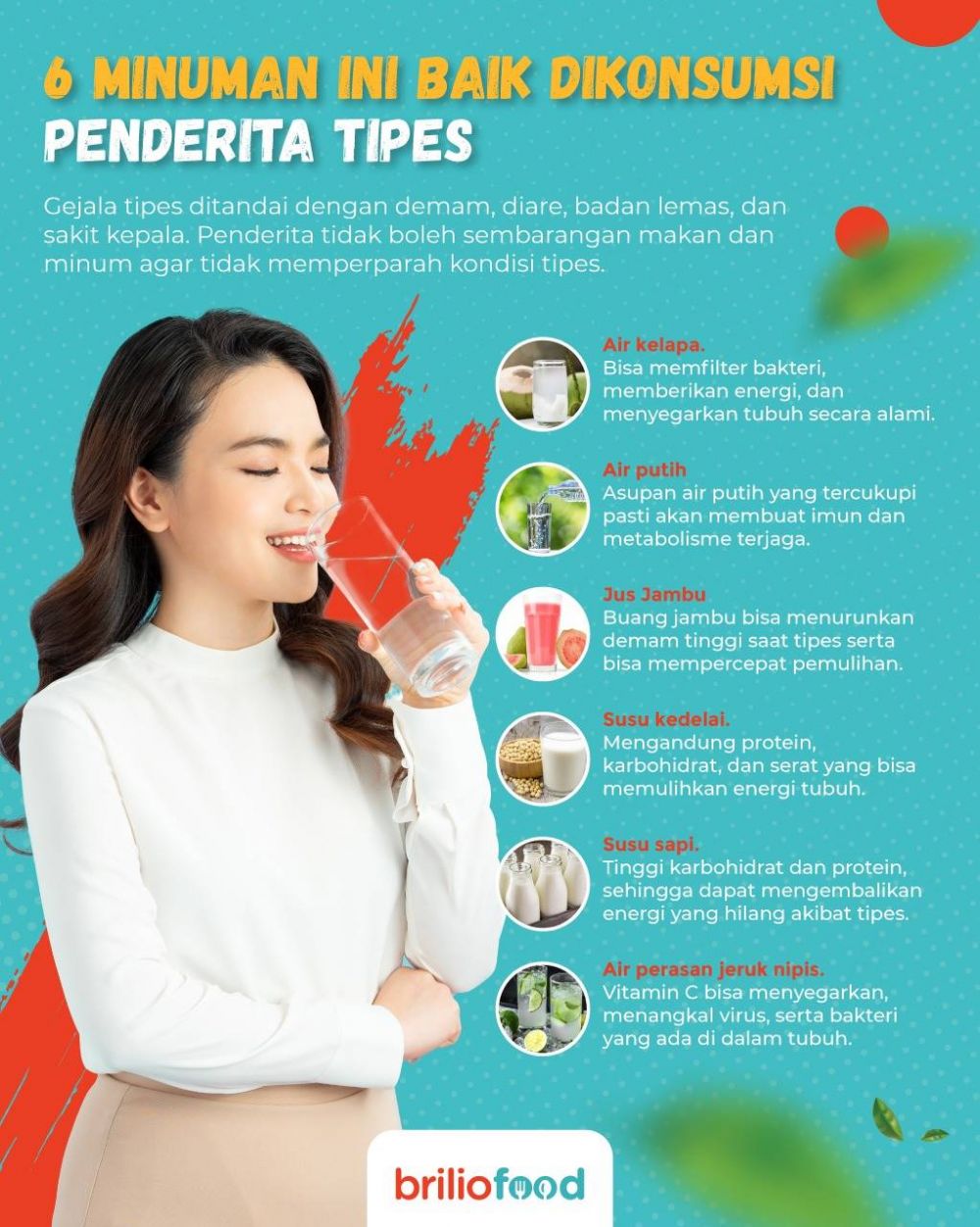 Biar cepat sembuh, 10 minuman ini baik dikonsumsi penderita tipes