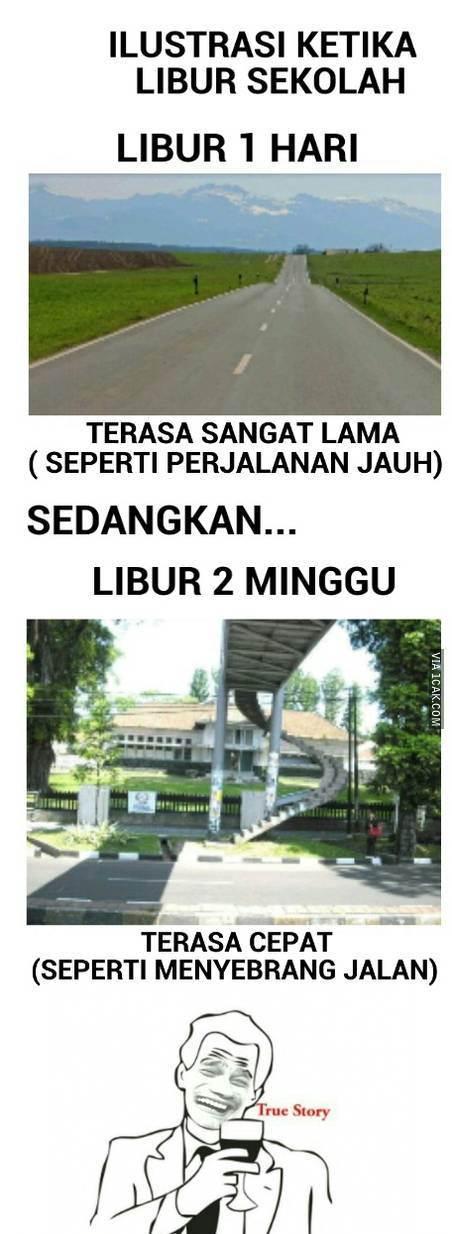 Meme kocak saat liburan sekolah Berbagai sumber