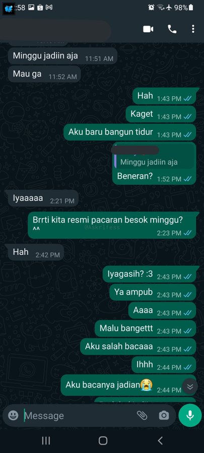 chat lucu orang salah paham © berbagai sumber