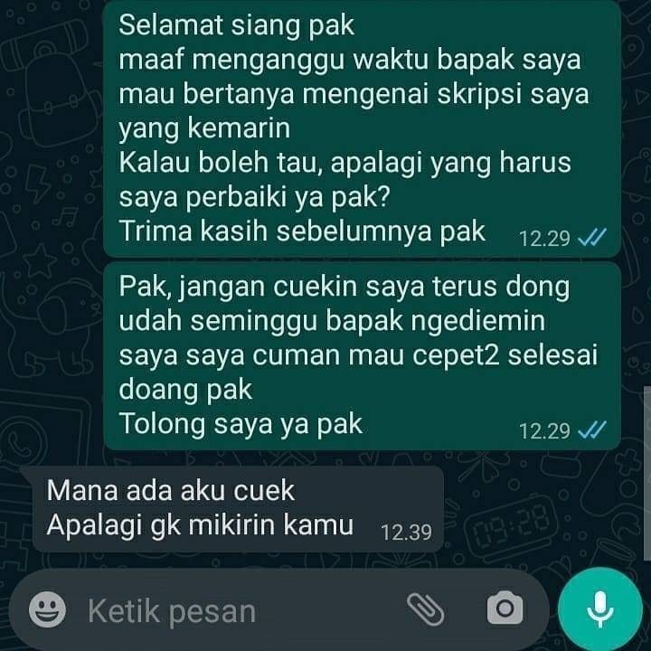 Chat kocak saat dimintai tolong © berbagai sumber