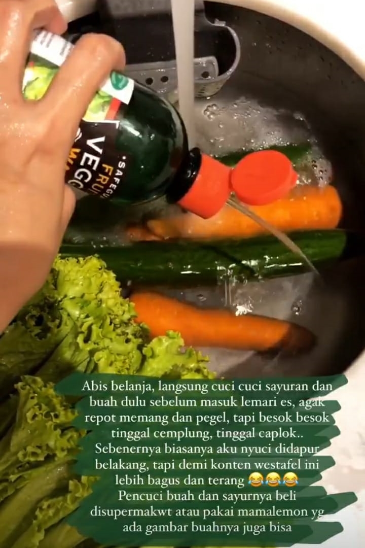 13 Cara Enno Lerian simpan bahan makanan buat seminggu, tinggal masak