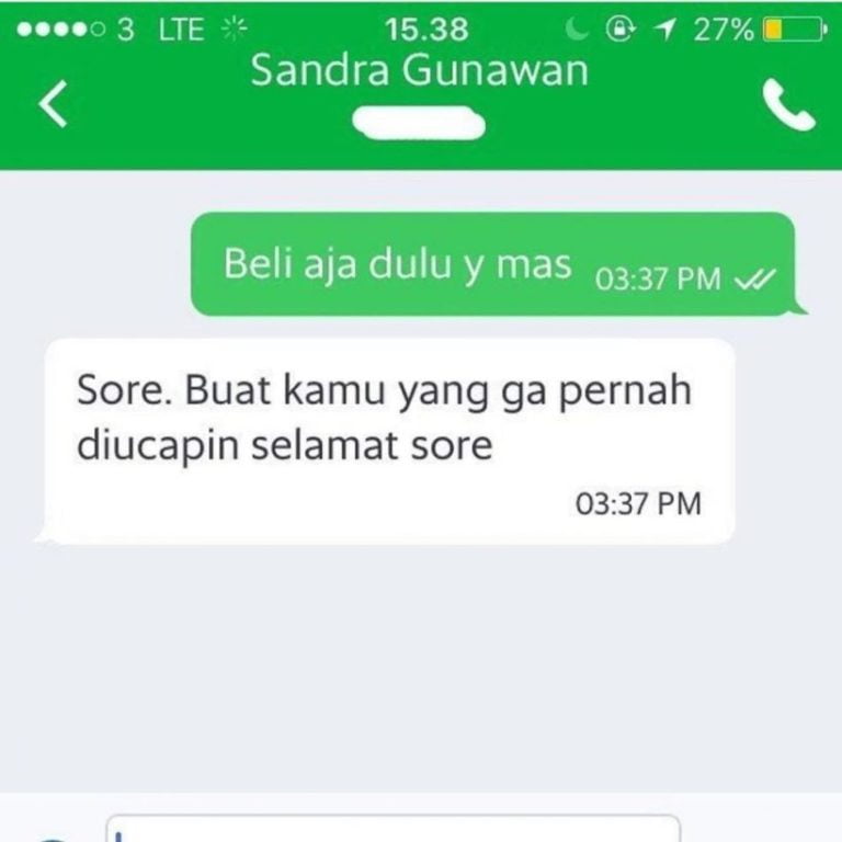 Chat ojek online dan customer nggak nyambung Berbagai sumber