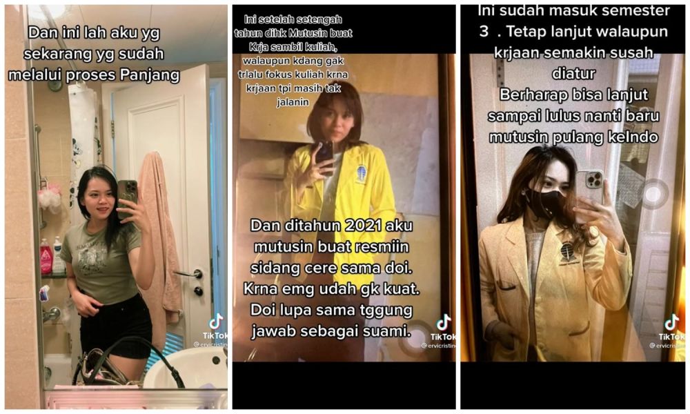 transformasi TKI Hongkong © TikTok/@ervicristine transformasi TKI Hongkong © TikTok/@ervicristine