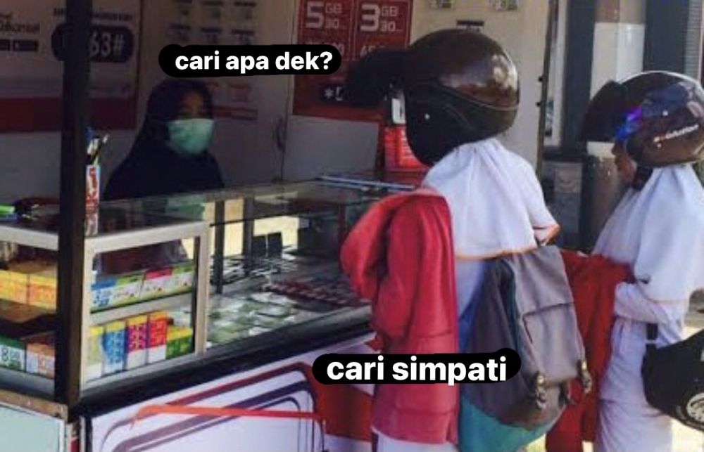 Momen keseharian dijadikan meme  © berbagai sumber