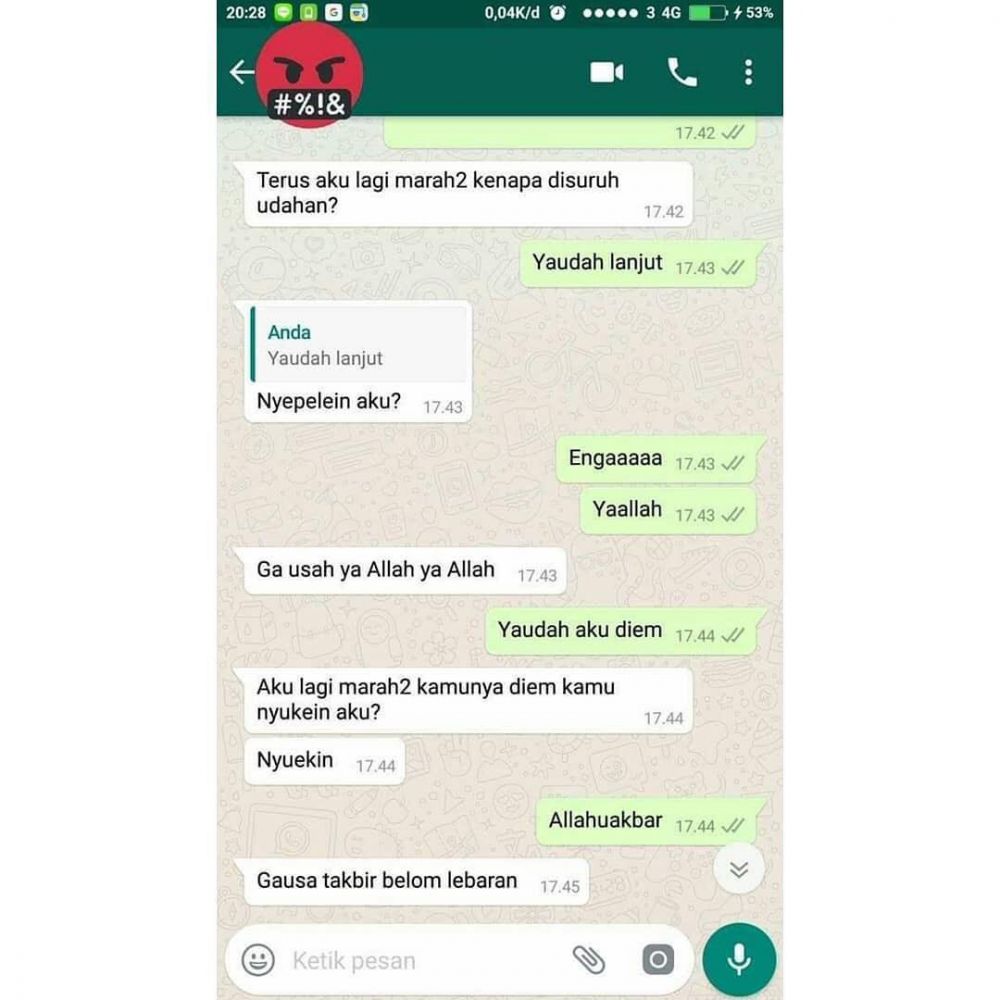chat lucu cowok serba salah © berbagai sumber