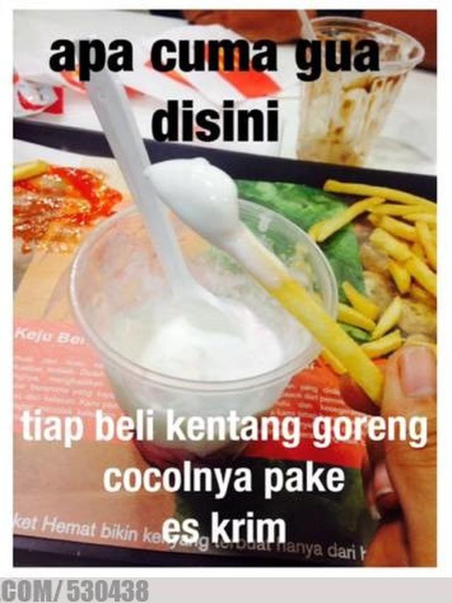 15 Kombinasi makanan campur es krim ini bikin geleng-geleng kepala