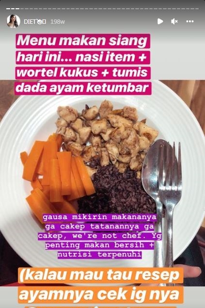 10 Menu makan siang Sabrina Chairunnisa saat diet, simpel & antihambar